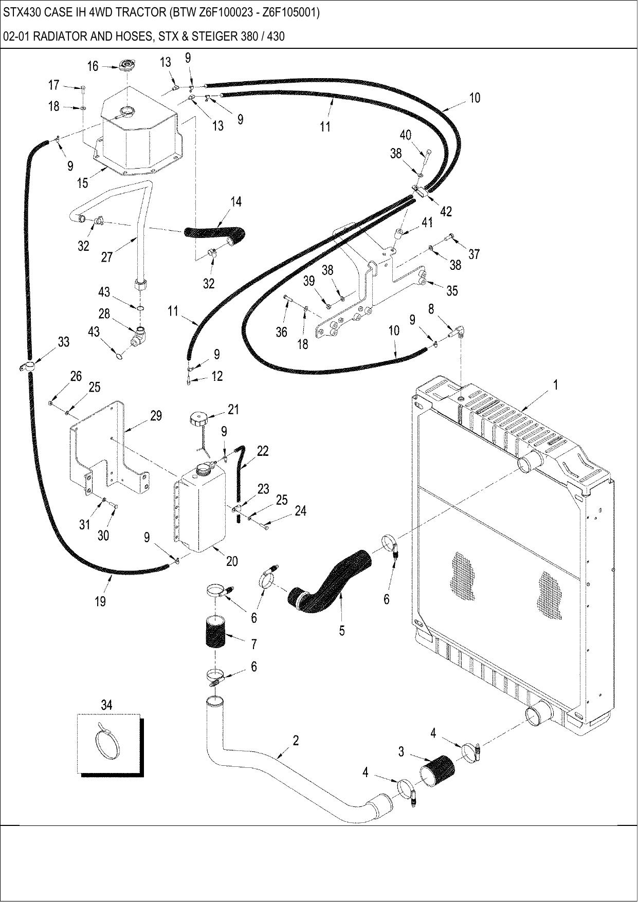STX430 CASE IH 4WD TRACTOR PARTS